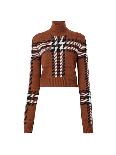 brown burberry sweater|burberry sweater women.